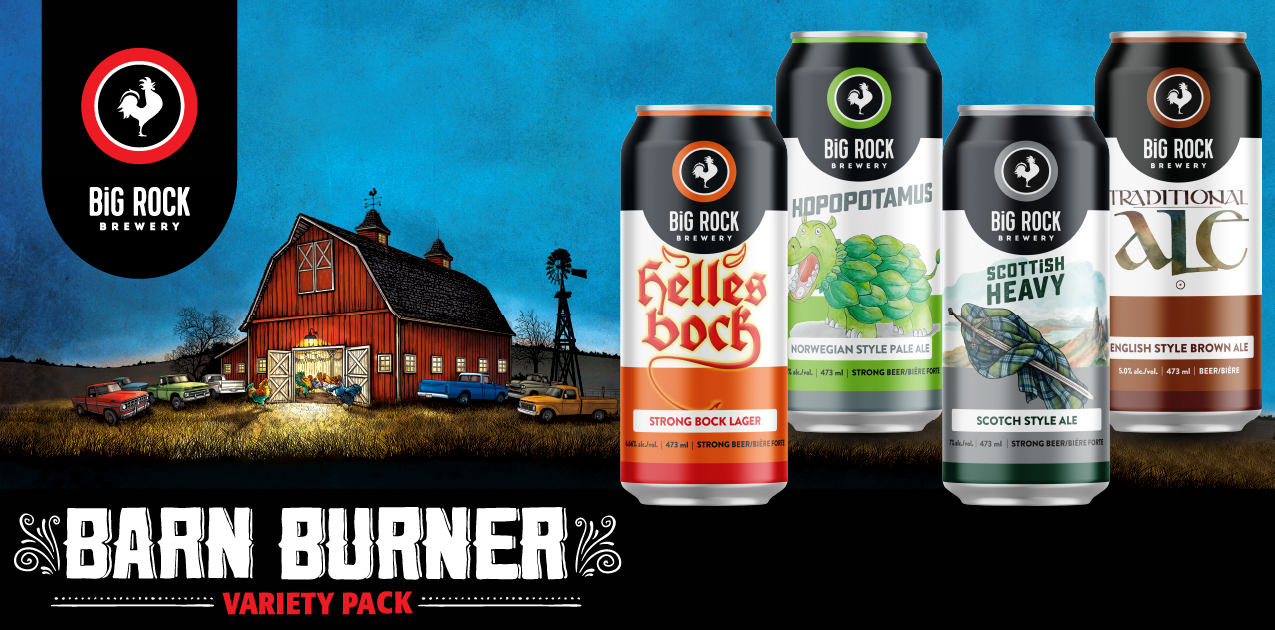 Barn Burner Variety Pack_Web Banner desktop Big Rock Brewery